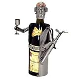 THE GOLFER MALE WINE CADDIE STEEL SCULPTURE