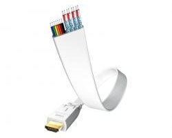 Inakustik In-akustik Premium HDMI Kabel Flach 1,5 m wei&szlig;