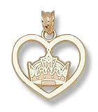 Los Angeles Kings Crown Logo Heart 10K Charm/Pendant