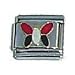 Butterfly red/black/white - italian Charms for title=