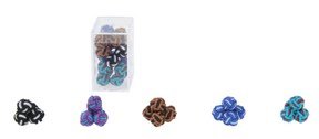 Stylish Silk Knot Cufflinks 5 Pair Pack Including the Carry Case (Ag#5)