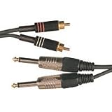 QTX Sound 2 x 6.3mm mono plugs - 2 x RCA phono plugs - 2.0m 176.663