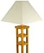 Modern Simple Natural Oak Color - 62" Mosko Wood Frame Architectural Style Floor Lamp - Honey