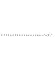 Silver with Rhodium Finish 2.2mm wide Shiny Round Disco Bead Chain with Pearl Ring Shape Clasp