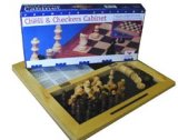 Wood Chess and Checkers Cabinet