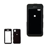 Solid Black Rubber Feel Snap-On Cover Hard Case Cell Phone Protector for Sa ....