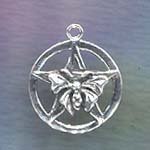 Transformation Talisman Wiccan Butterfly Pentacle Pentagram Jewelry Charm