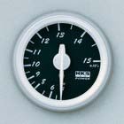 HKS (4402-SA057) 60mm Electronic w-Peak Hold and Warning Temperature Gauges - White Face/Black Numbers