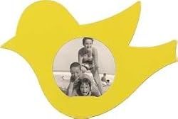 Shape-Up! Yellow Bird Metal Magnet Frame by Three By Three Seattle