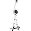 Midnight Gem SAGITTARIUS Zodiac Sign Dangle Belly Ring