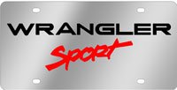 Jeep Wrangler Sport Logo License Plate