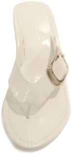 Olivia Miller Women's Polyurethane Wedge Shoes (White, Size 8)