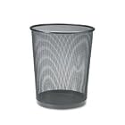 Five-Gallon Mesh Wastebasket, Round, 20 Quart, 11-1 2 Diameter, 14 High, Black URIWMB20BK