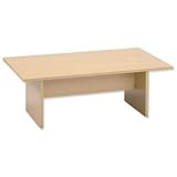 Brand New. Trexus Rectangular Coffee Table with Silver Legs 18mm Top W850xD595xH375mm Maple