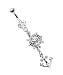 Body Accentz® Belly Button Ring Navel Anchor Body Jewelry Dangle 14 Gauge BV116