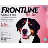 Frontline Top Spot 89-132-lbs 6 Doses (red) (Six Dose (6-applications))