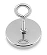 Industrial Grade 3DYA3 Eyebolt Magnet, Neodymium, 90 Lb, 2.035 In
