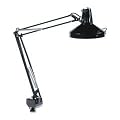 Ledu L445BK Professional fluorescent/incandescent swing arm clamp-on lamp, 40 reach, black
