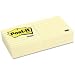 Post-it Notes (3-inch x 3-inch) Canary Yellow, Lined, 100-Sheet Pads (Pack of 6)