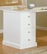Louvered Design White Desk By Coaster Furniture