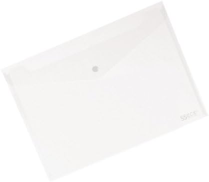 Sseco Recyclable And Biodegradable Popper Wallet CLEAR A4. Pack 5