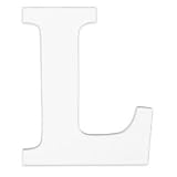 8-Inch Wall Hanging Wood Letter L White