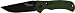 Schrade SCPRIM9 Team Primos Linerlock Folding Knife with Black Coated Clip Point Blade with Thumb Knob and Green G-10 Handle with Lanyard Hole