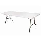 Bolero Centre Folding Table 8ft white table Steel frame