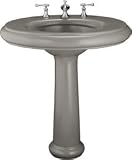 Kohler Revival bathroom sink with traditional pedestal and 10 centers Cashmere - K-2002-10-K4