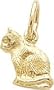 Rembrandt Charms Cat Charm, Gold Plated Silver