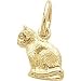 Rembrandt Charms Cat Charm, Gold Plated Silver
