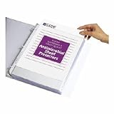 C-Line Clear Top-Loading Non-Glare Standard Weight Poly 8 1/2 x 11 Inch Sheet Protectors 100 Count (62048)