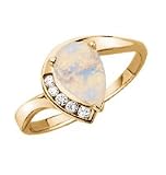 10kt. Gold, Opal & Diamond Ring