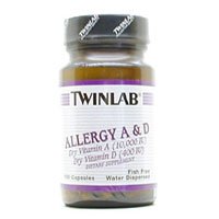 Health Genesis - TwinLab - Allergy A&D 10,000 IU/400 IU - 100 caps