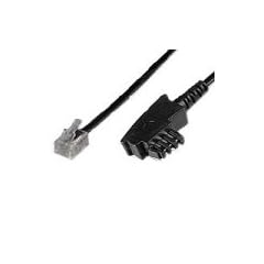 Assmann Digitus Anschlusskabel TAE4N/S-RJ11/S flach 2A schwarz DE 10.00m