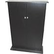 Atlantic 72335185 Radius 448 CD/210 DVD/BluRay/Games Wood Cabinet with Door Black with Silver Knob