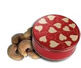 1 and 1/2 lb Extra Large Roasted Cashews Tin - Sweet Hearts