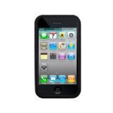 Black Silicone Case Cover Skin & Screen Protector Kit for New Apple iPhone 4 4G