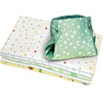 Kushies 100% Cotton Pre-fold Cloth Diapers- White 6-pack