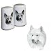 Samoyed Small Salt and Pepper Shakers, Porcelain by Rosalinde (3')