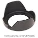Adorama 52mm Wide Angle Digital Lens Hood - Petal Shaped