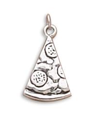 Sterling Silver Slice of Pizza Charm