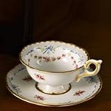 Wedgwood Harlequin Ribbon & Roses Teacup and Saucer Set 2-pc.