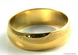 Unisex 24k Yellow Gold Layered GL Wedding Ring Band ~ Lifetime Manufacturer Guarantee Sz 7