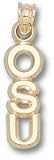 Oklahoma State Cowboys Solid 10K Gold ''OSU'' 5/8'' Pendant