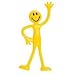Yellow Smiley Face Bendy Man (Pkg. 2)