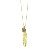 M.Cohen Necklace With Feather And Coin Charms