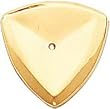 14K Yellow Gold Triangle Earring Jackets Jewelry New