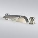 Decor Star RM303-TB Euro Modern Contemporary Waterfall Widespread Roman Bath Tub Faucet Filler Brushed Nickel