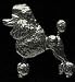 poodle20 - Pewter Poodle Show Clip Pin